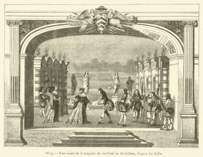 A scene from the tragedy of Cardinal Richelieu by French School